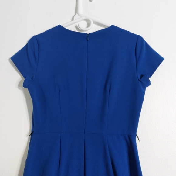 Emma & Michelle Royal Blue V-Neck Bodycon Dress Petite 4P - Picture 8 of 12